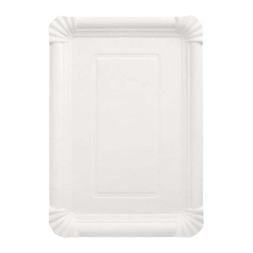 Teller, Pappe "pure" eckig 18 cm x 26 cm weiss