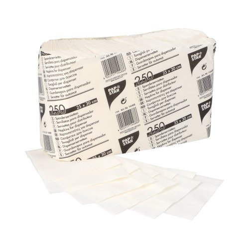 Spenderservietten, 1-lagig 25 cm x 30 cm weiss