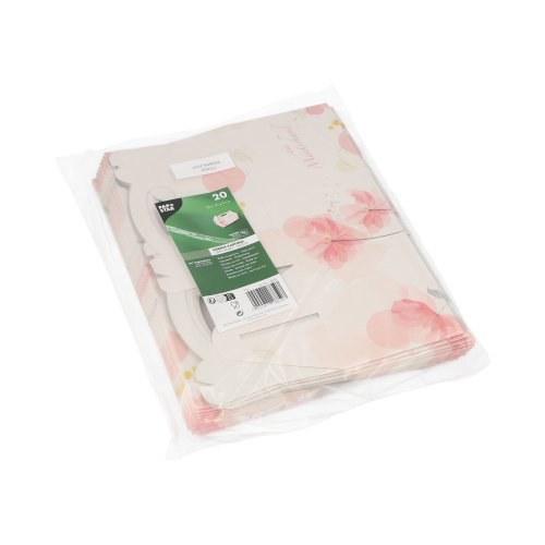 Gebäck-Kartons, Pappe eckig 16 cm x 10 cm x 9 cm rosé mit Tragegriff