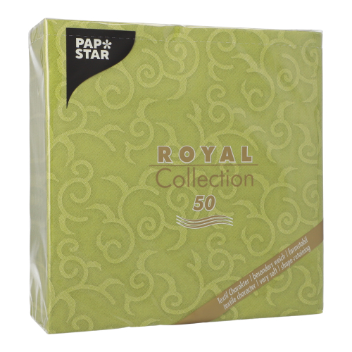 Servietten "ROYAL Collection" 1/4-Falz 40 cm x 40 cm olivgrün "Casali"
