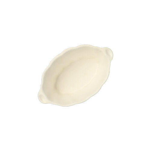 Fingerfood - Schalen Zuckerrohr "pure" 40 ml 3 cm x 9,5 cm x 6 cm weiss "Wave"