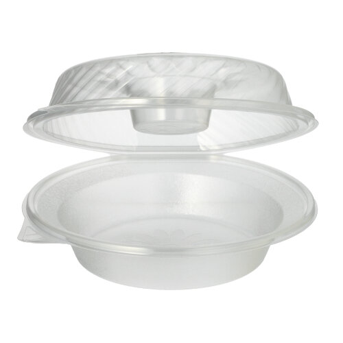 Feinkost- und Salatschalen mit Klappdeckel PP rund 950 ml 9,2 cm x 22 cm x 21,5 cm mit Dipfach