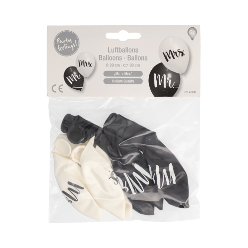 Luftballons Ø 29 cm "Mr. + Mrs."