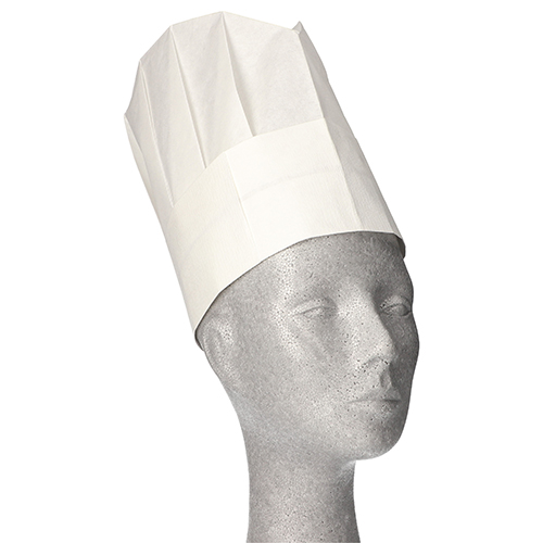 "WORK-INN/-PS" Kochmützen, Krepp 23 cm x 27,7 cm weiss "Provence" Größenverstellbar klein